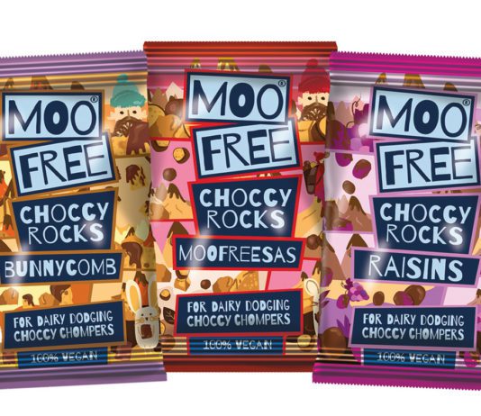 Plant based is on the rise Moo Free choccy rocks