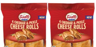 Wall's cheddar and Pickle Cheese Rolls