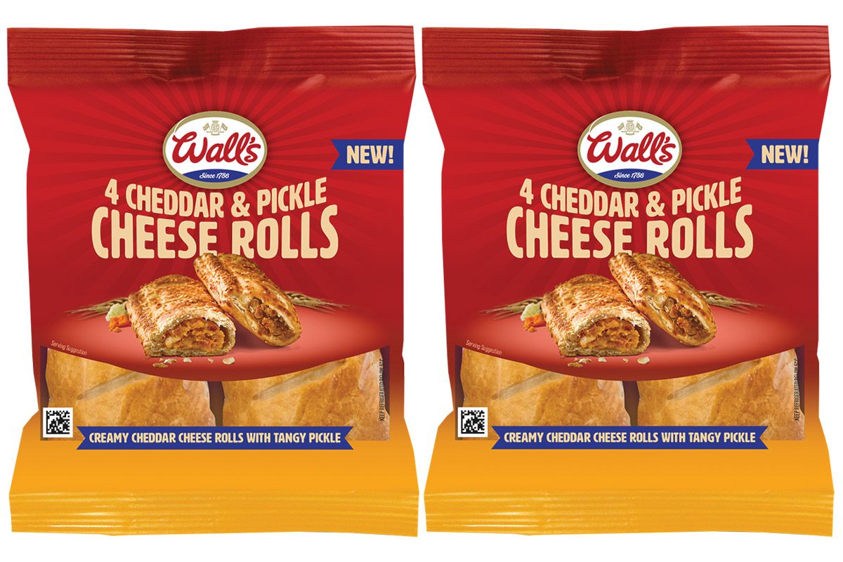 Wall's cheddar and Pickle Cheese Rolls 