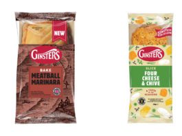 Ginsters duo in the chiller Ginsters Four Cheese & Chive Slice and Ginsters Meatball Marinara Bake