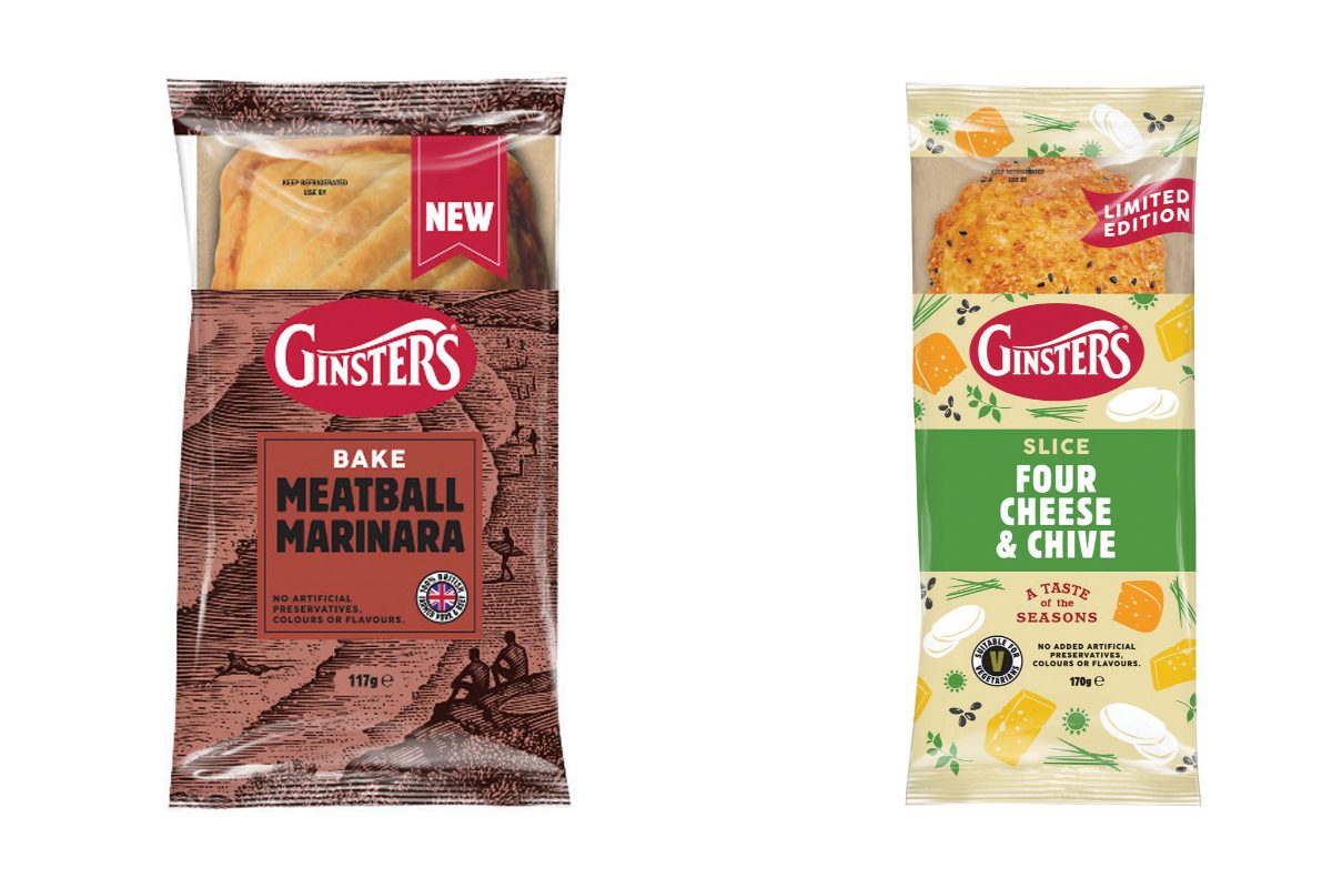Ginsters Four Cheese & Chive Slice and Ginsters Meatball Marinara Bake
