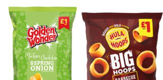 Golden Wonder and Hula Hoops packets