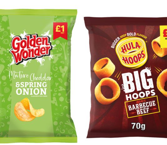 Reacting to hybrid work Golden Wonder and Hula Hoops packets