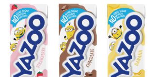 Yazoo milk with minions on packaging