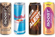 variety of energy drinks