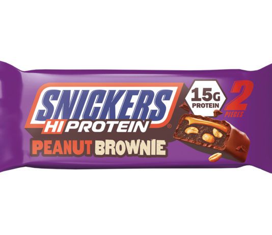 Brownie bite Snickers peanut brownie protein bar