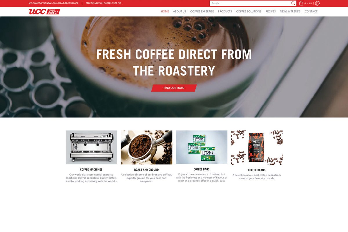 UCC Coffee has revamped its e-commerce site