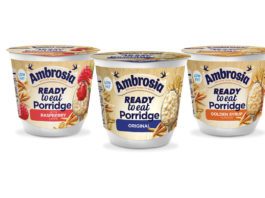 Fast porridge Ambrosia ready to eat porridge