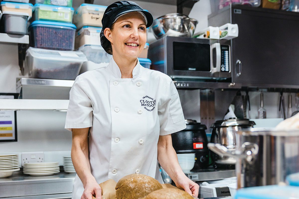 Clootie McToot bakery founder MIchelle Maddox in the kitchen 