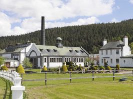 Changing of the guard at Tormore Landscape photograph of Tormore distillery