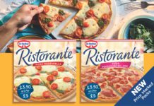Image shows packaging of two ristorante pizza's with new price marking