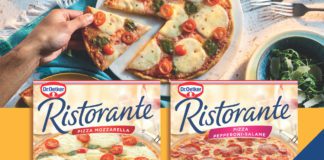 Image shows packaging of two ristorante pizza's with new price marking