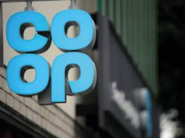 Change at the Co-op co op sign