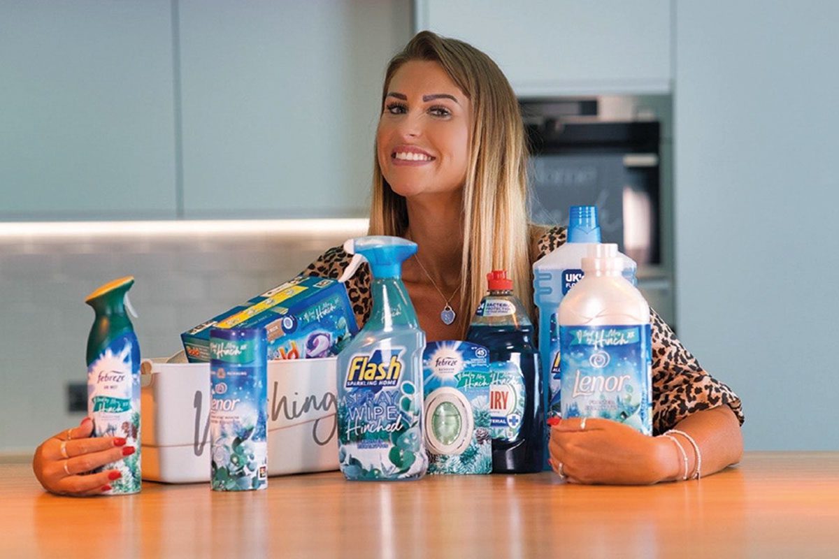 Mrs Hinch with cleaning products