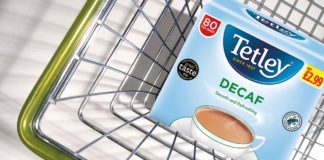 Tetley tea in a basket