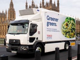 Tesco goes electric in city centre Tesco van