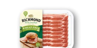 Richmond Meat Free Bacon slices.