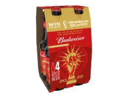 Buds for the football a four pack of budweiser bottles