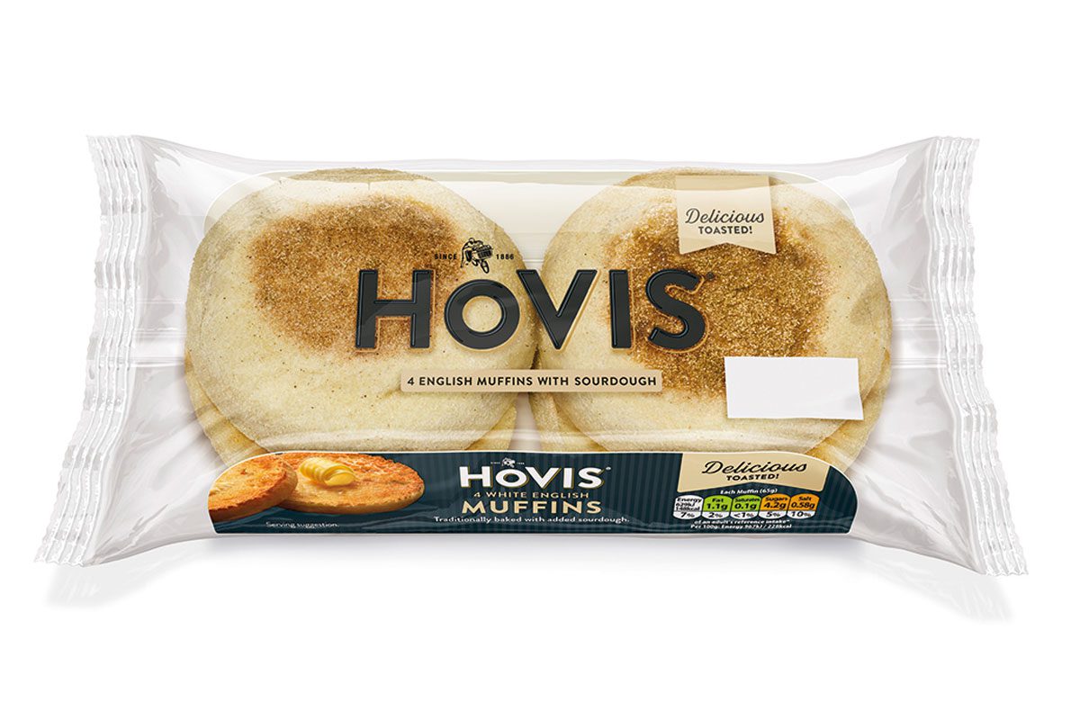 a packet of hovis sourdough English muffics