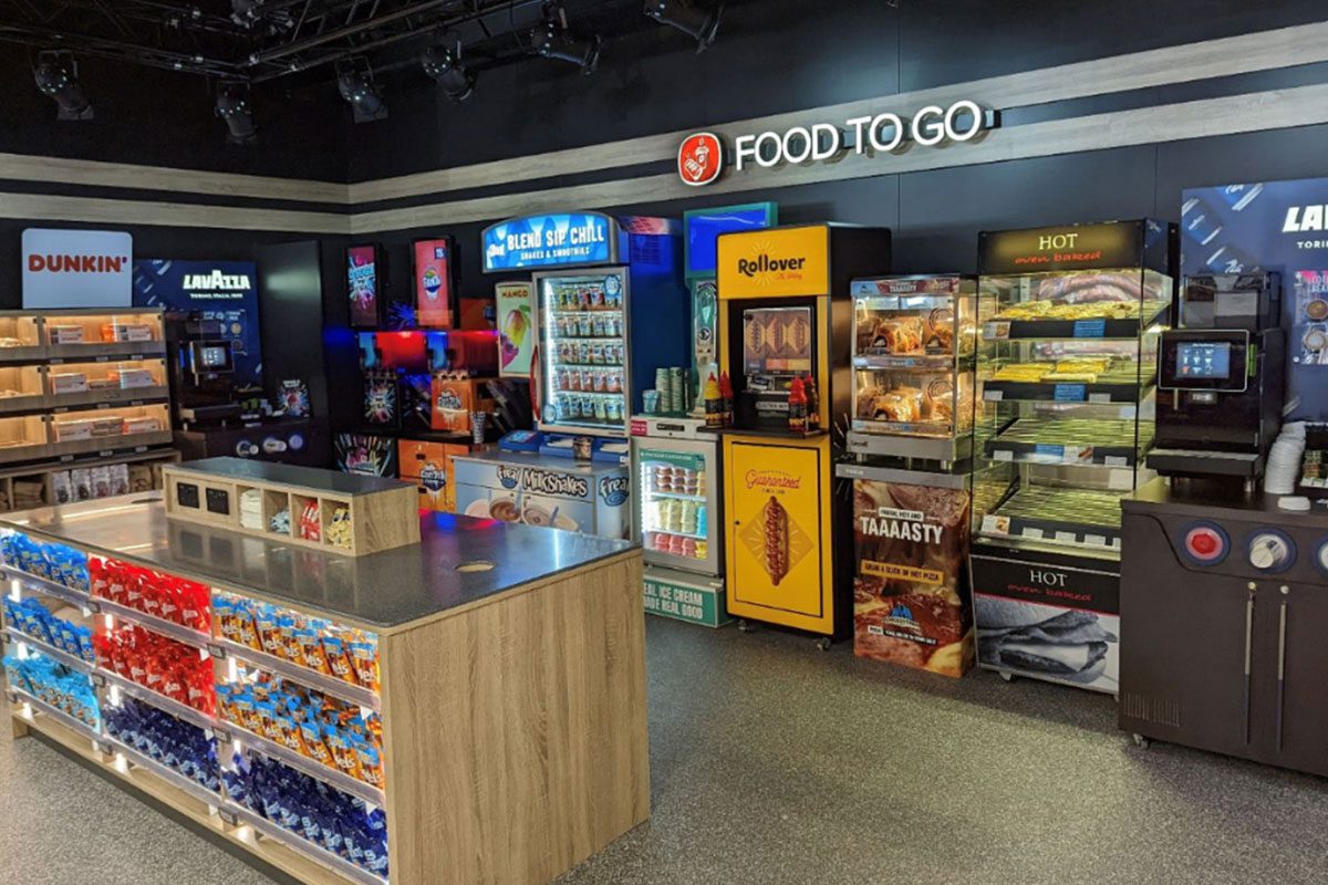 interior of a convenience store foodcourt