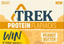 trek protien flapjacks packaging with smart watch competition ad