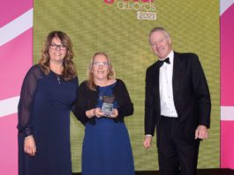 Awards Profile – Employee of the Year 2021 Tanya Wilson winning employee of the year receiving her award