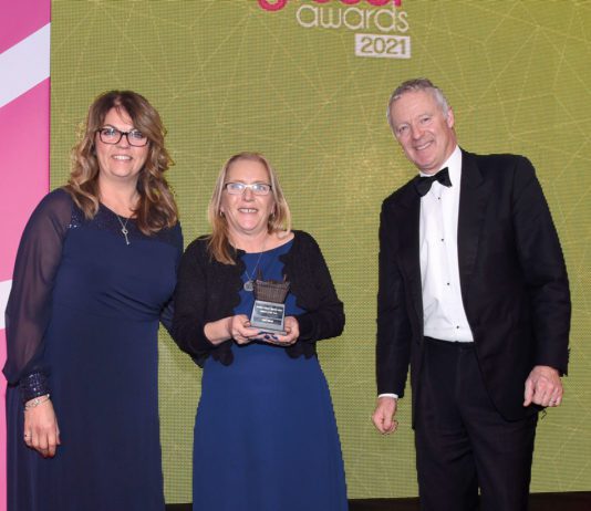 Awards Profile – Employee of the Year 2021 Tanya Wilson winning employee of the year receiving her award