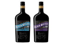 Two bottles of black bottle blended whiskey
