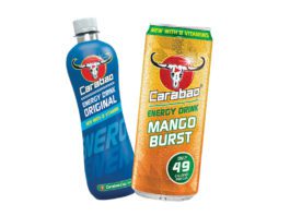 Health is high on shopping list says Carabao a bottle and a can of carabao energy drink