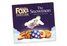 fox's biscuits snowman tin