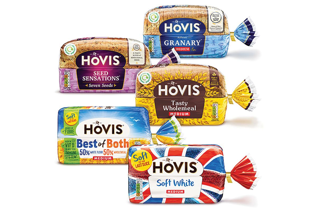 a range of loaves loaves from the Hovis brand