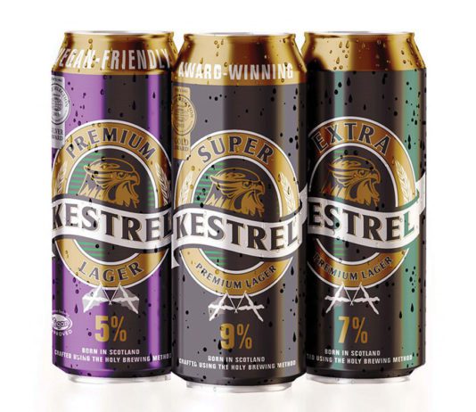 Kestrel flies the flag for St Andrews Day A selection of Kestrel been cans