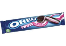 a packet of oreo raspberry twist biscuits