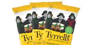 Tyrrells mature cheddar & chive crisps