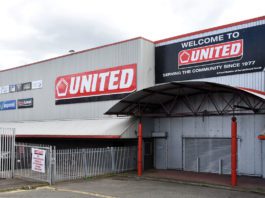 United for the future in retail Exterior of united wholesale depot