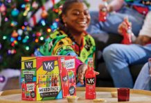 young people drink bottles from a VKfestive mixed pack