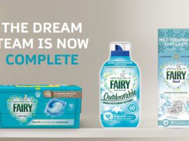 Sensitive launch from Fairy Advert showing the Fairy non-bio range