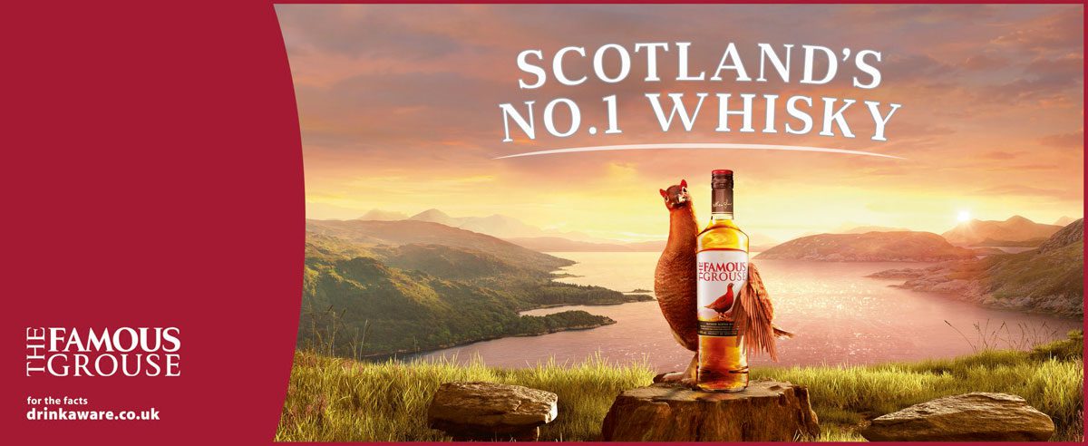 The famous grouse advertising banner