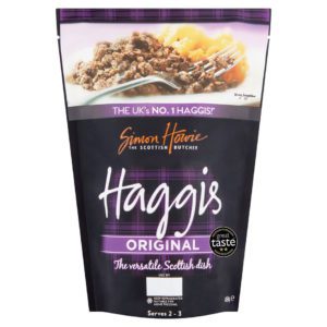 a packet of Simon Howie haggis