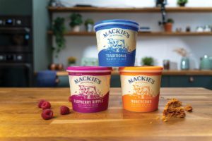 three packs of mackies ice cream