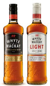 Two bottles of whyte and mackay whisky