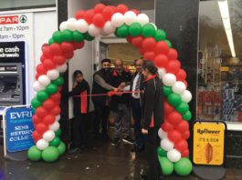 Spar digs deep to help charity Baloons around a spar store opening
