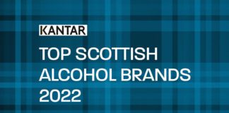 Tartan banner reading top scottish ALCOHOL brands SPOTLIGHT 3-5