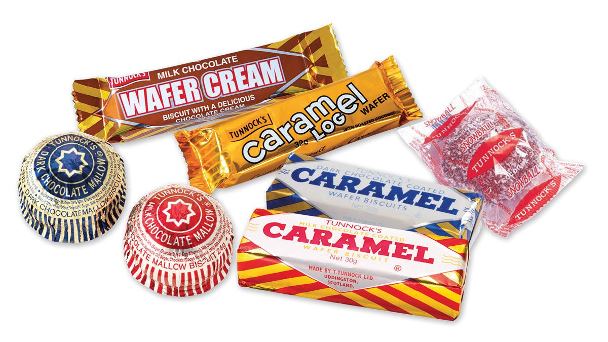 a selection of tunnocks products
