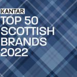Top 50 Scottish Brands 2022 Tartan banner with text reading top 50 scottish brands 2022