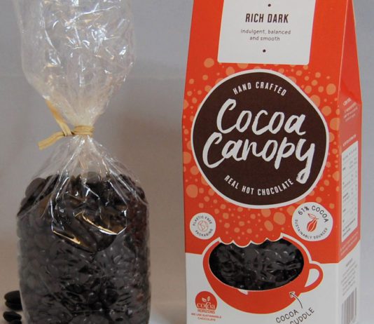 Packing for the planet Cocoa Canopy chocolate