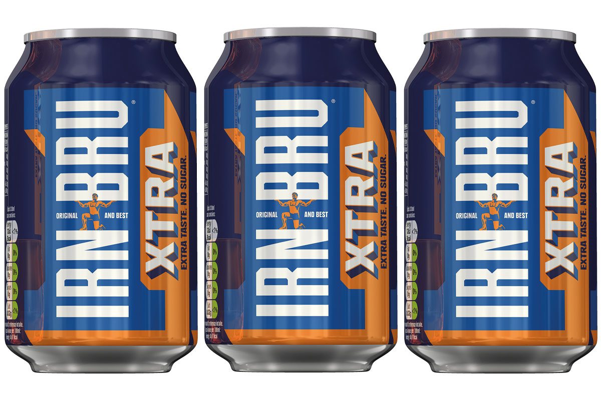 Irn Bru Xtra cans