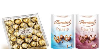 Ferrero Rocher and Thorntons Pearls.