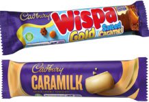Caramilk and Wispa Gold bars