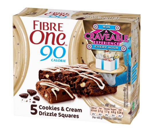 One for cravings… Fibre One cookies and cream bars